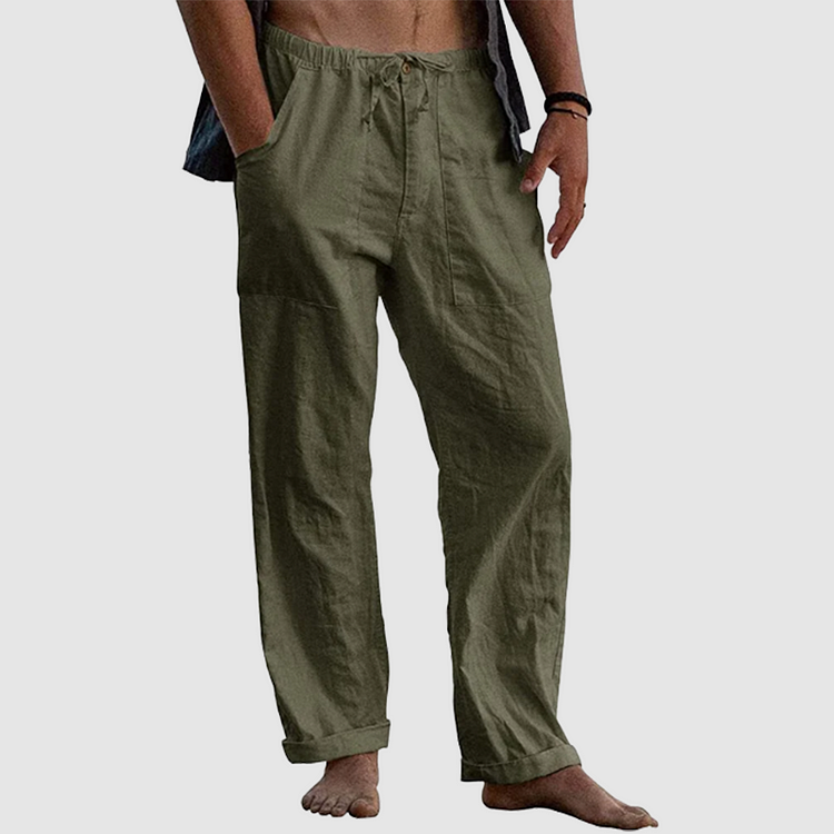 Levoire | Détente Ajustement Pantalons Légers En Lin Pour Hommes