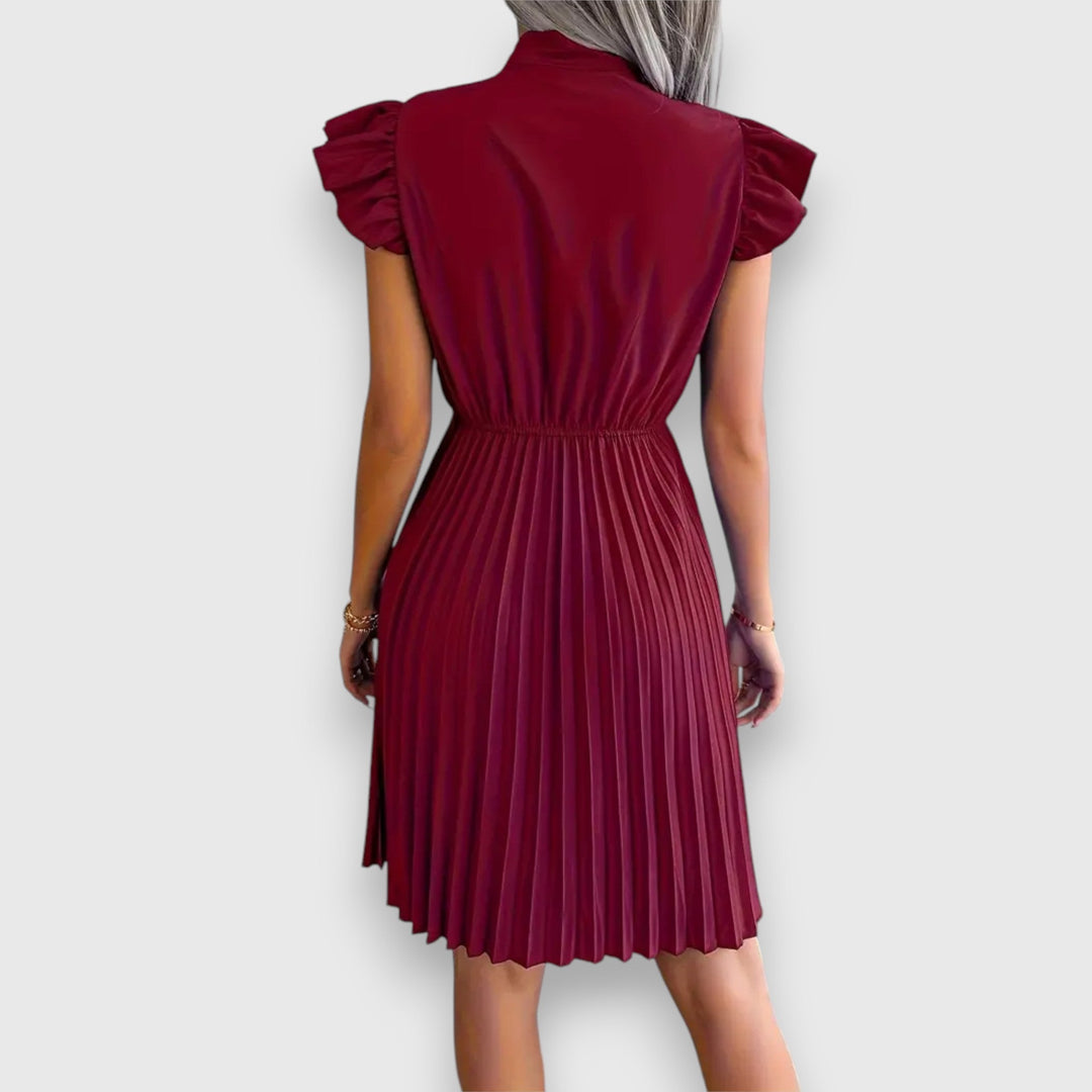 Levoire | Robe Courte Manches Courtes Avec Nœud