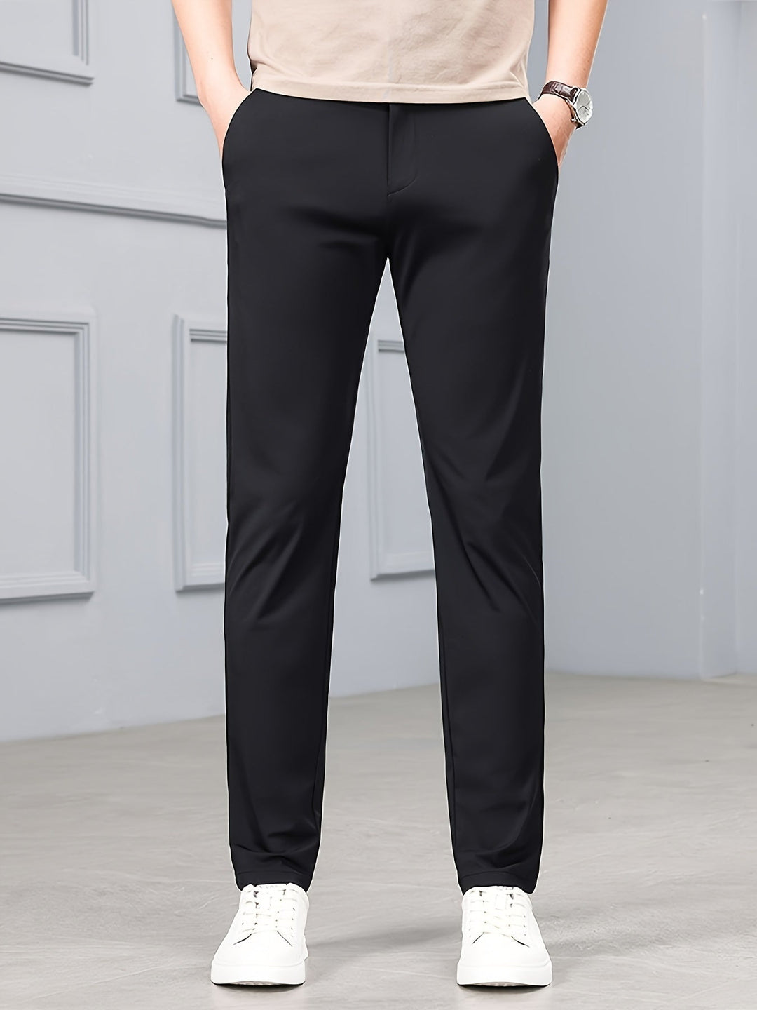 Levoire | Pantalons Confortables Pour Hommes Avec Des Matériaux Extensibles Et Des Poches Noir
