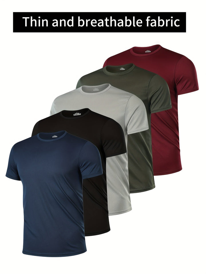 Levoire | 5 Paquet De T-Shirts Sportifs Et Polyvalents À Col Rond 5Pack Combinaison de couleurs 1