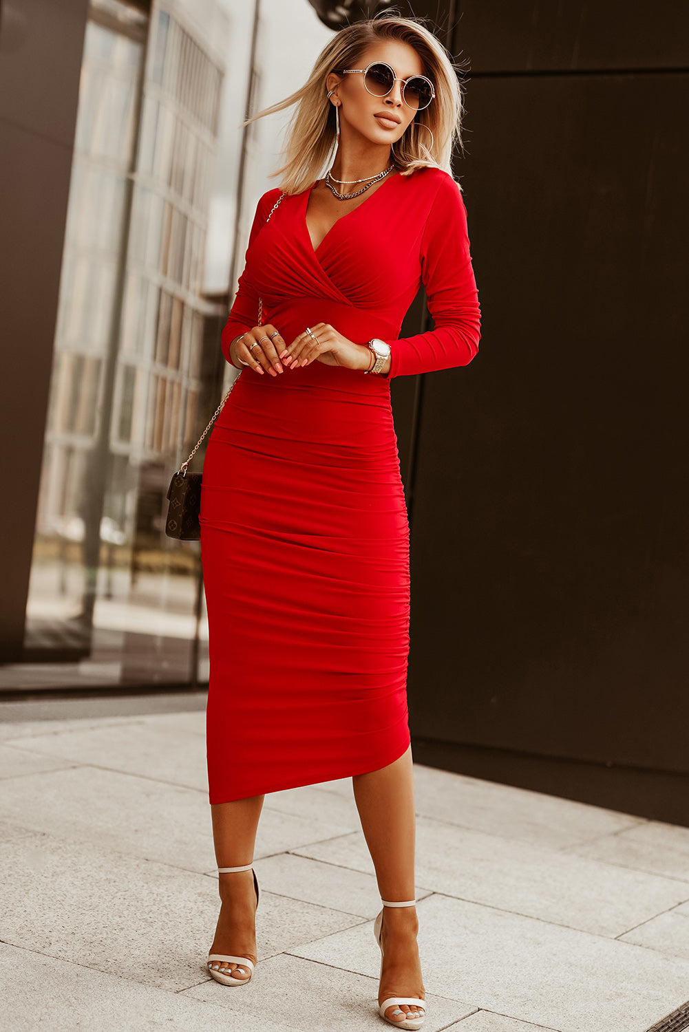 Levoire | Charmante Robe À Volants Rot
