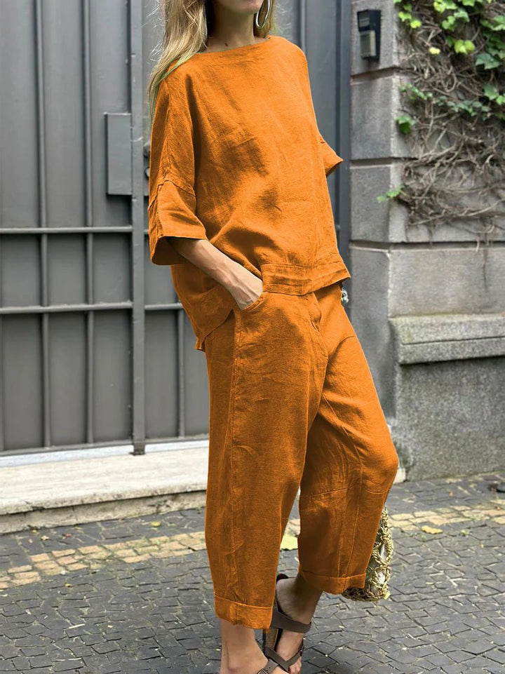 Levoire | Ensemble Classique Deux Pièces Pour Le Quotidien Orange