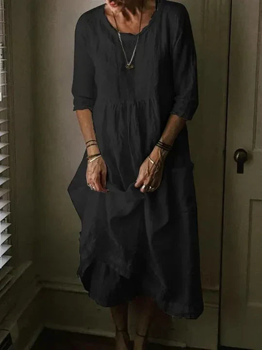 Levoire | Robe D'Été Bleu Ciel Noir