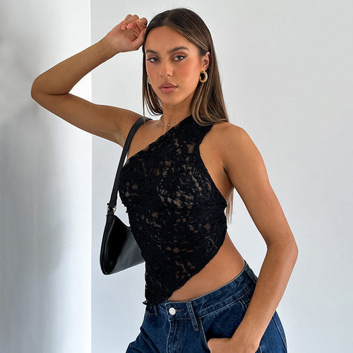 Levoire | Haut sans manches chic en dentelle avec dos ouvert