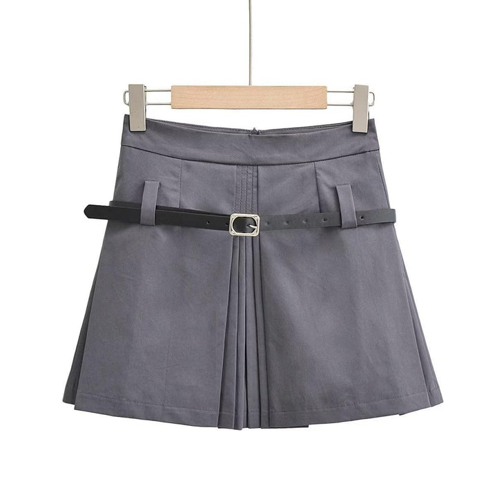 Levoire | Jupe Plissée Taille Haute Gris