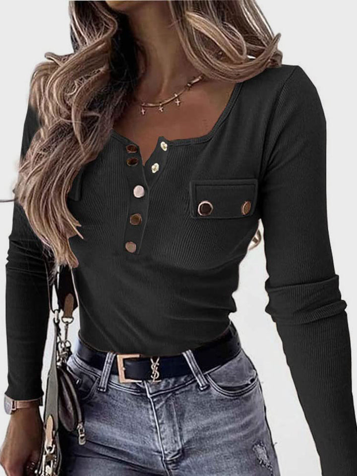 Levoire | Koko Demi Bouton T-shirt à Manches Longues Must
