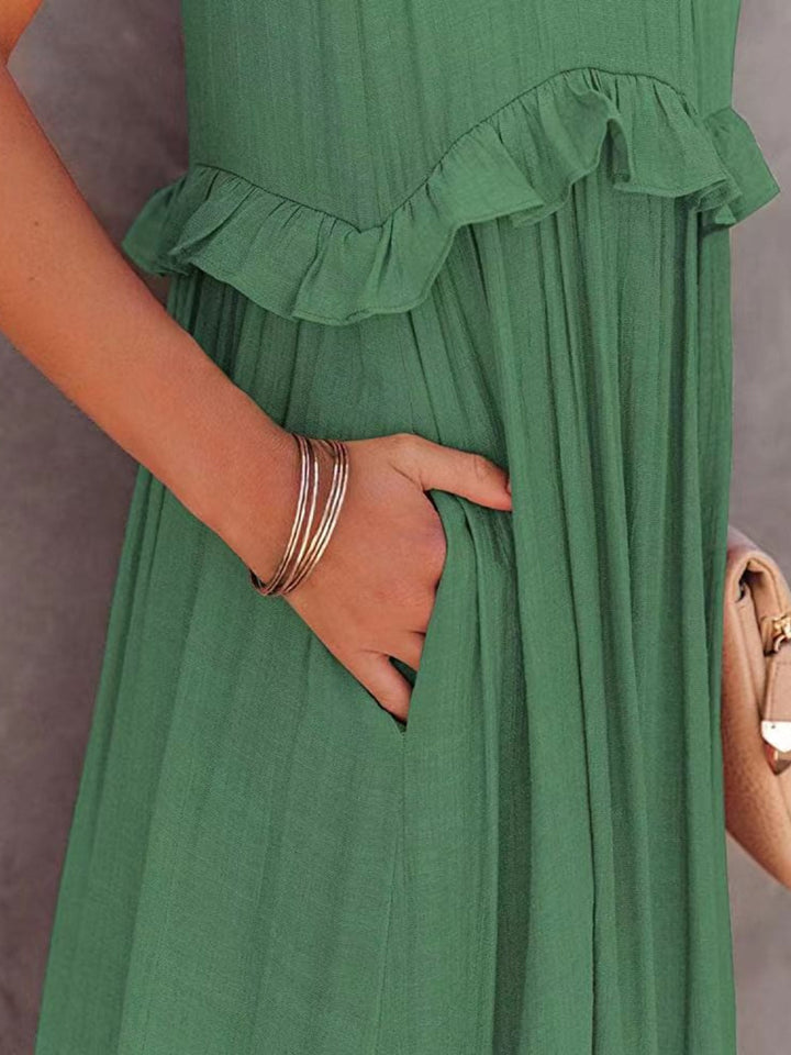 Levoire | Robe maxi sans bretelles avec volants