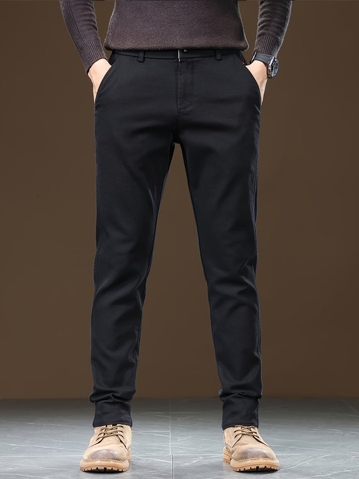 Levoire | Coton Pantalons Chino Pour Hommes, Coupe Régulière, Tissu Élastique