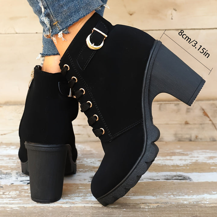 Levoire | Chaussures À Lacets Pour Femmes À Talon Épais