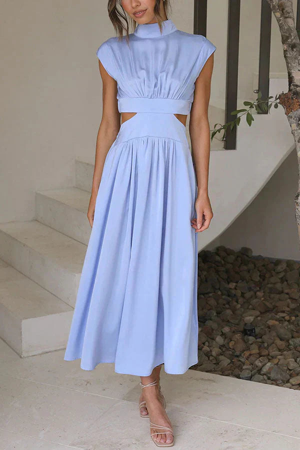 Levoire | Robe Maxi Plissée Pour Femmes Bleu clair