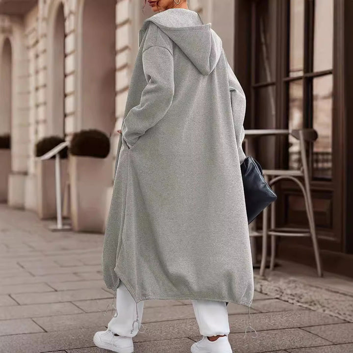 Levoire | Long, Épais, Veste Décontractée Unicolore Pour Femmes
