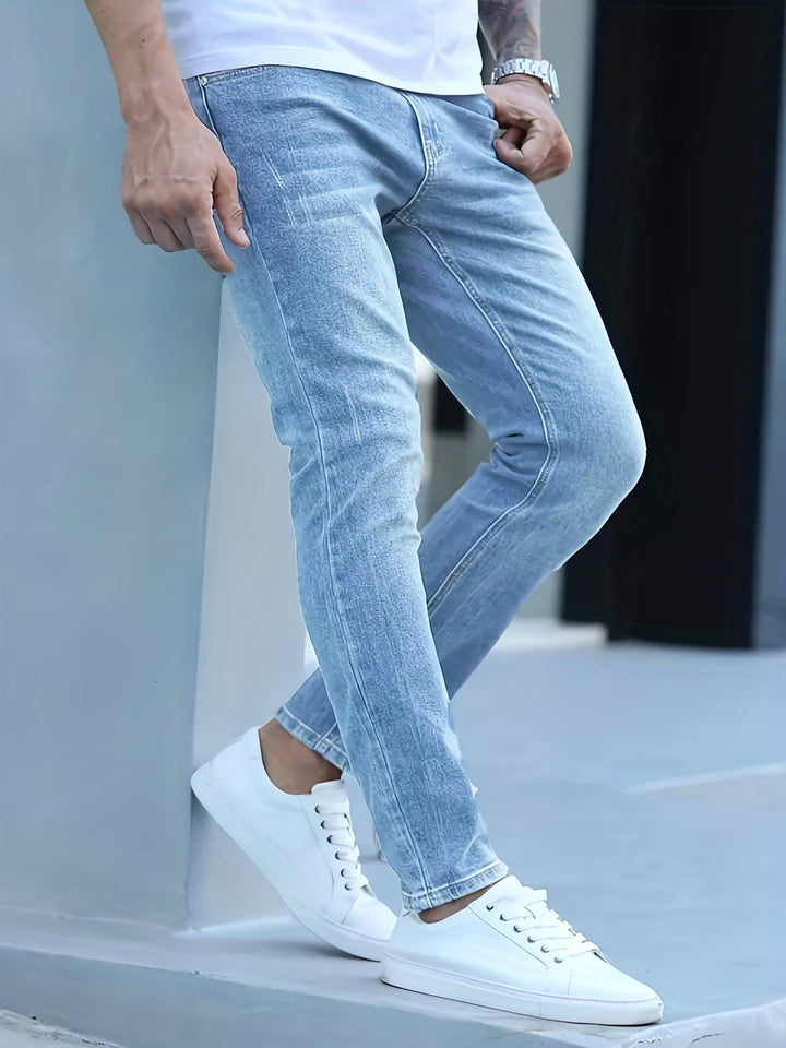 Levoire | Slim Fit Stretch Jeans Im Streetstyle Denim Bleu clair