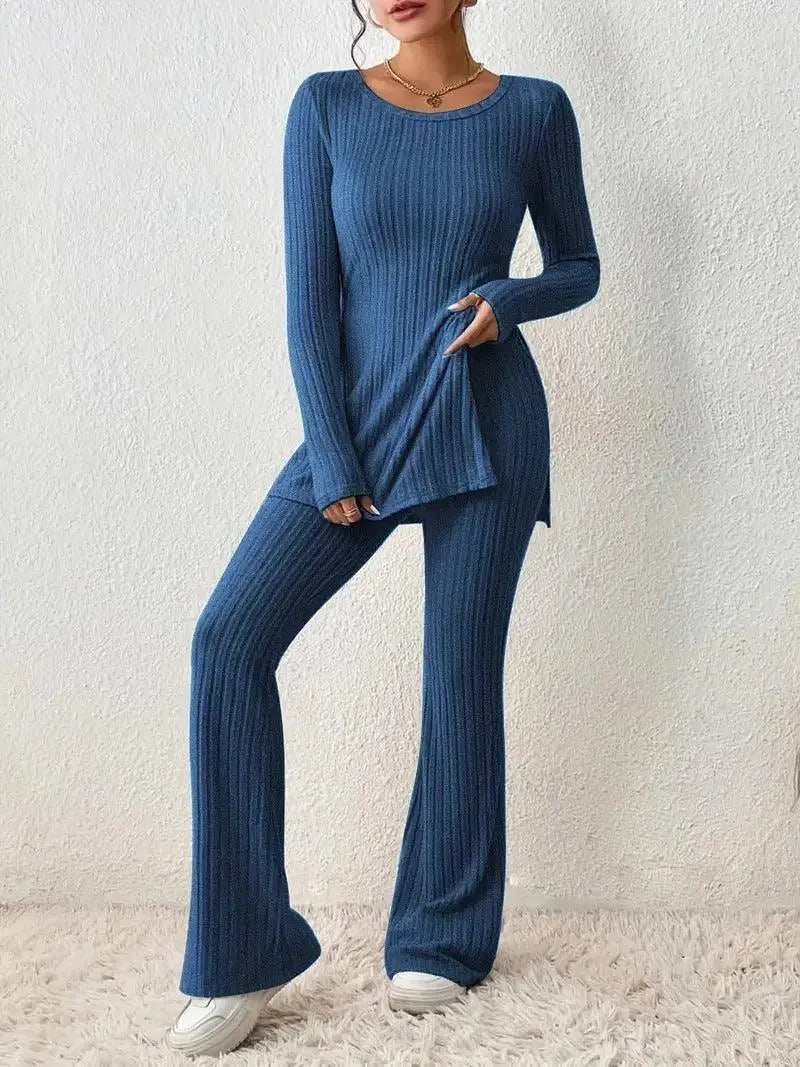 Levoire | Élégant, décontracté Slim-Fit avec des manches à coudre Gris marine