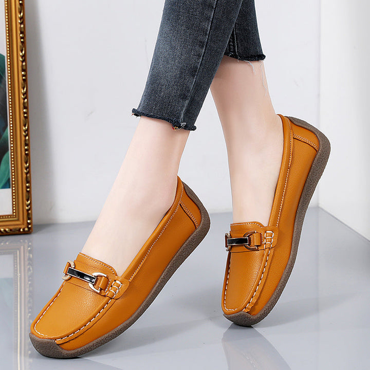 Levoire | Mocassins Plats Confortables Pour Femmes Avec Lacets Curcuma 39