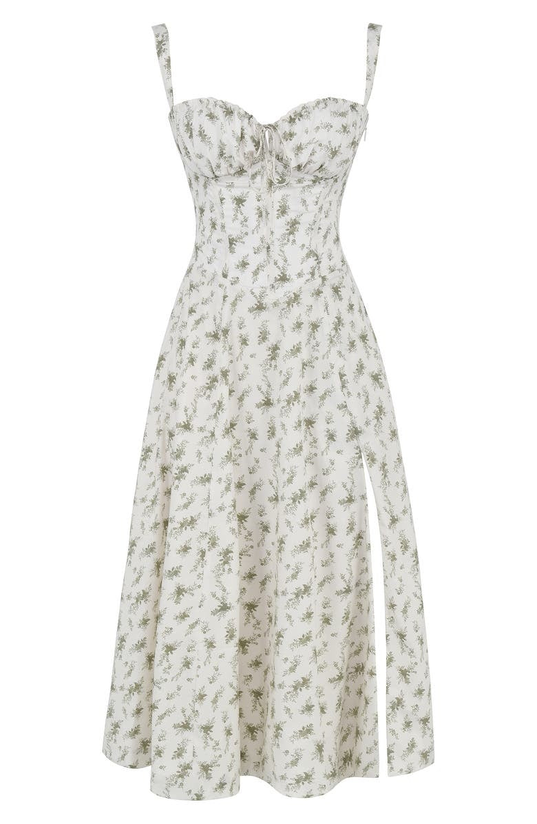 Levoire | Robe bustier à fleurs Vert