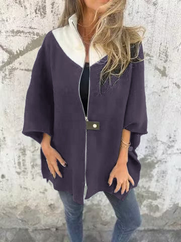 Levoire | Veste De Loisirs Avec Col Montant Et Fermeture Éclair Lilas