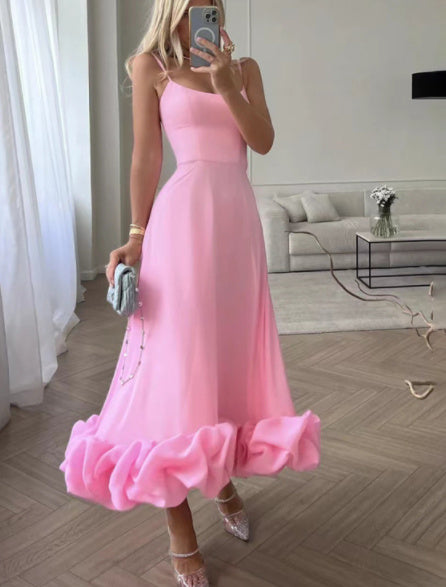 Levoire | Robe Maxi Fluide Élegante Rosa
