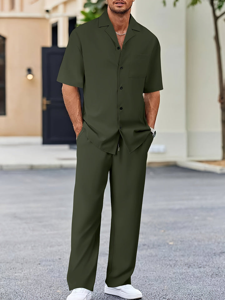 Levoire | Ensemble D'Été En Couleur Unie vert olive 1