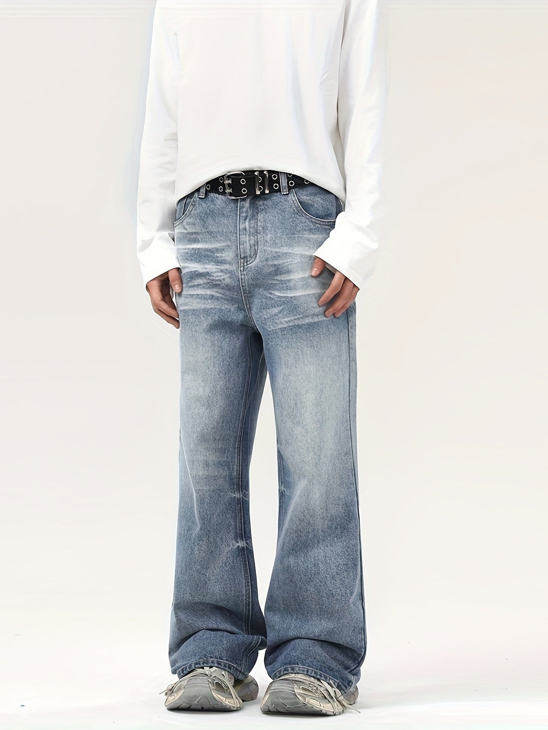 Levoire | Zone De Taille Haute Jean Une Alternative À La Coupe Décontractée Jambes Droites, Non Assorti