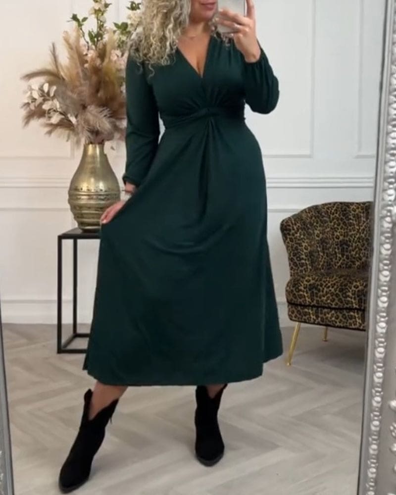 Levoire | Robe Unie À Manches Longues