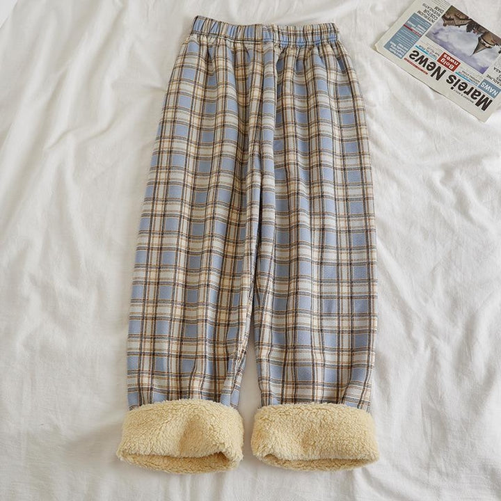 Levoire | Pantalon De Pyjama Décontracté En Polaire Doublé Bleu Une taille