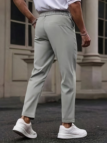 Levoire | Pantalons Pour Hommes En Polyester Uni Avec Fermeture Éclair