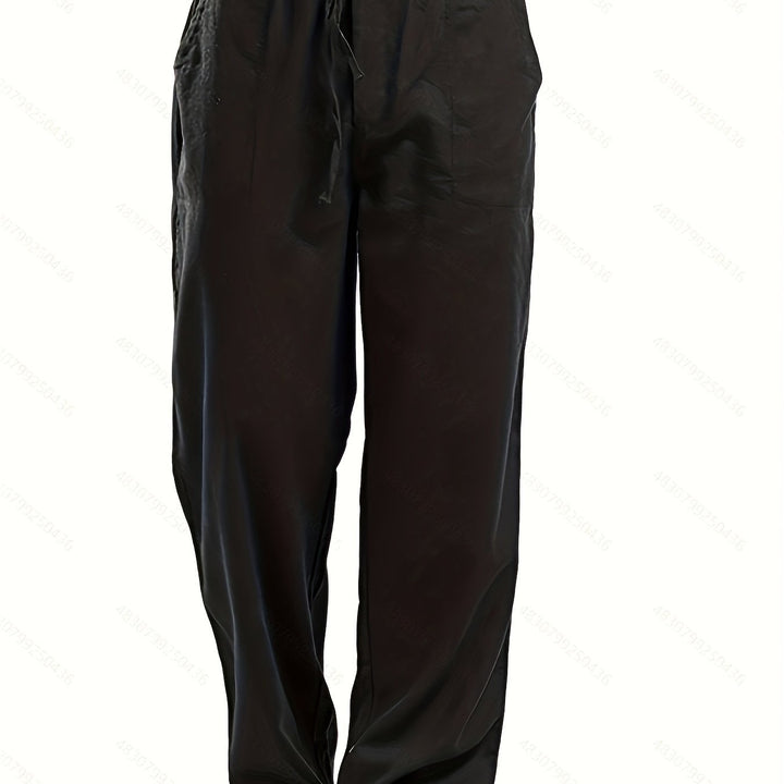Levoire | Pantalons Pour Hommes En Mélange De Coton Et De Lin Avec Une Taille Élastique Décontractée