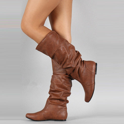 Levoire | Grande Taille Mollet Moyen Bottes Plissées