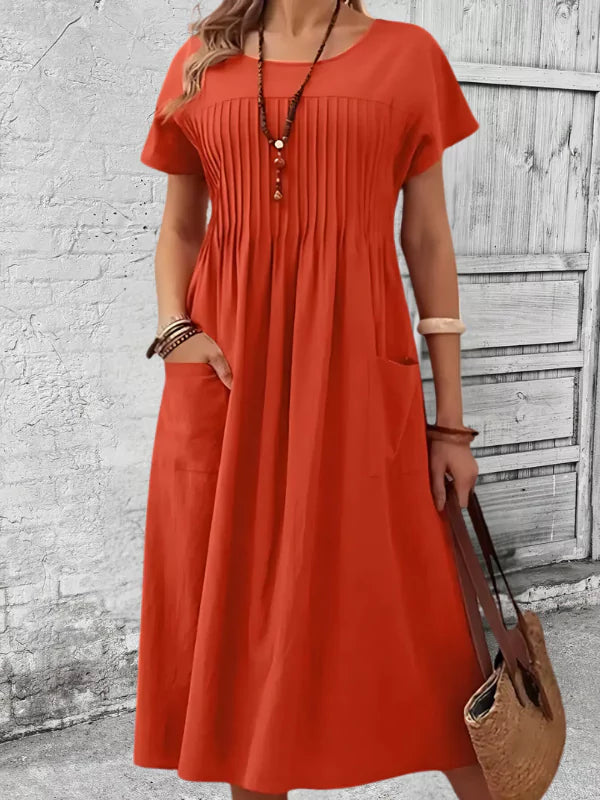 Levoire | Robe De Jour Ajustée Orange