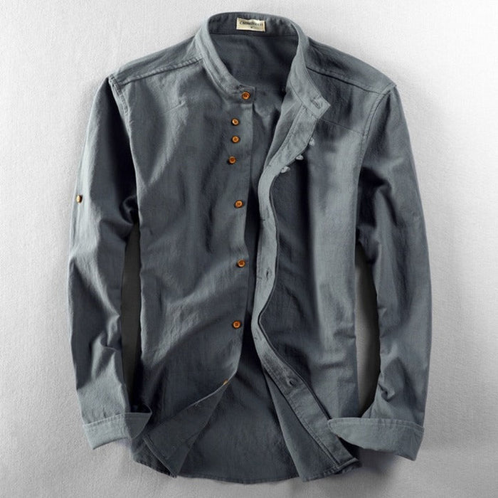 Levoire | Chemise En Lin Slim Gris foncé