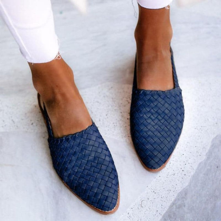Levoire | Sandales Plates Pour Femmes - Tressées Bleu