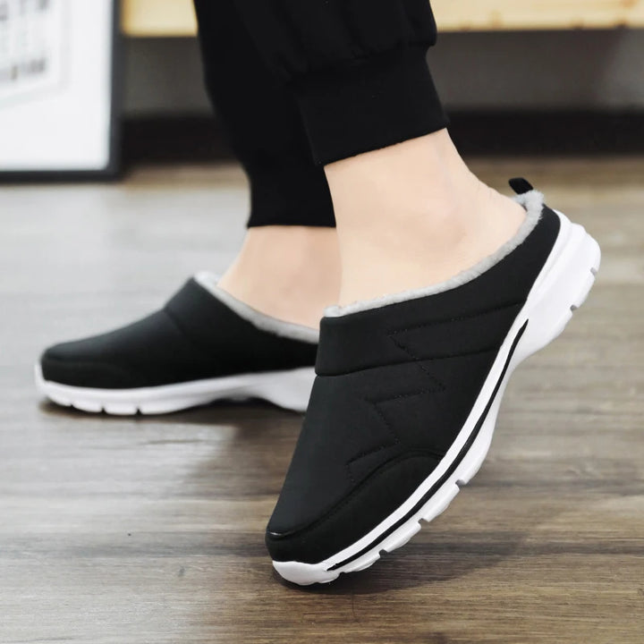 Levoire | Chaussons Doux Antidérapants avec Doublure en Feutre Noir