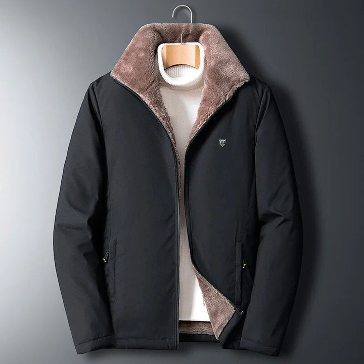 Levoire | Veste En Polaire Déperlant Et Coupe-Vent Avec Col Pour Hommes Noir
