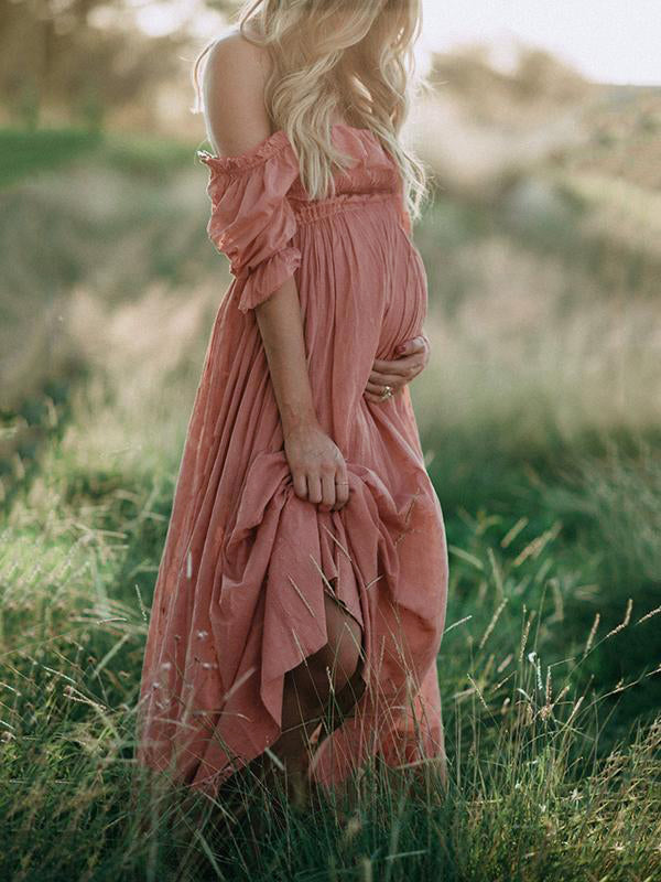 Levoire | Boho Chic : Mode De Grossesse Boot Hals Ranken Kleid