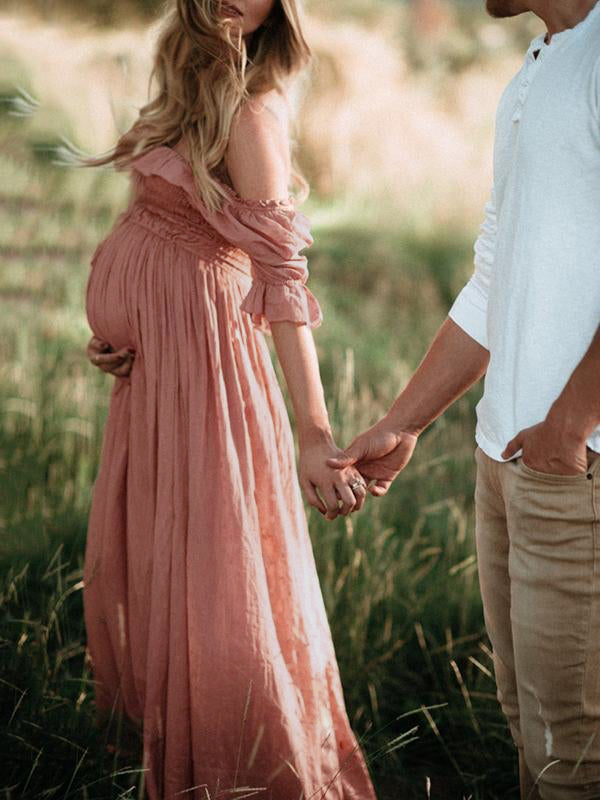 Levoire | Boho Chic : Mode De Grossesse Boot Hals Ranken Kleid