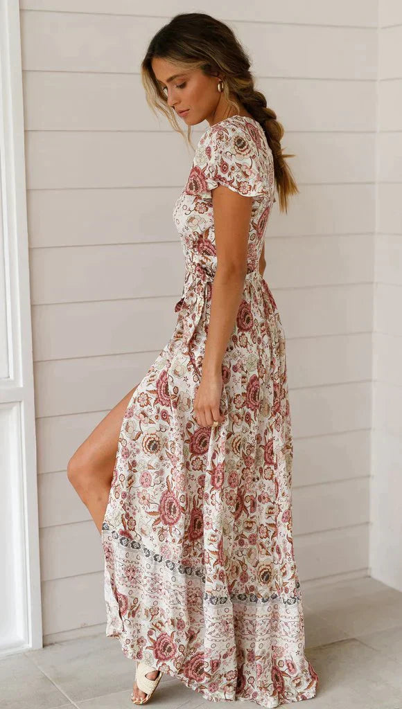 Levoire | Femme Robe Longue Vintage - Rose