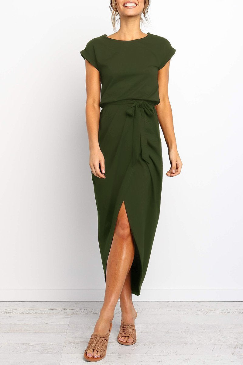 Levoire | Fminines Robe Midi Fr Quotidien Vert