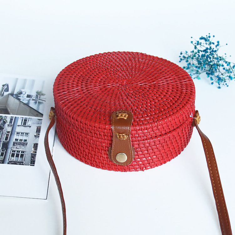 Levoire | croix rouge en rotin tissé Une taille Rouge