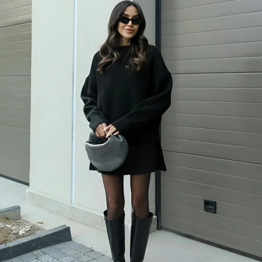 Levoire | Ensemble En Tricot Élégant Pour Femmes Noir