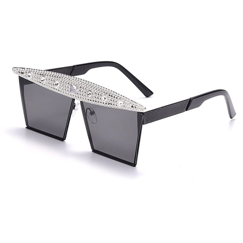 Levoire | lunettes de soleil grande monture décor strass