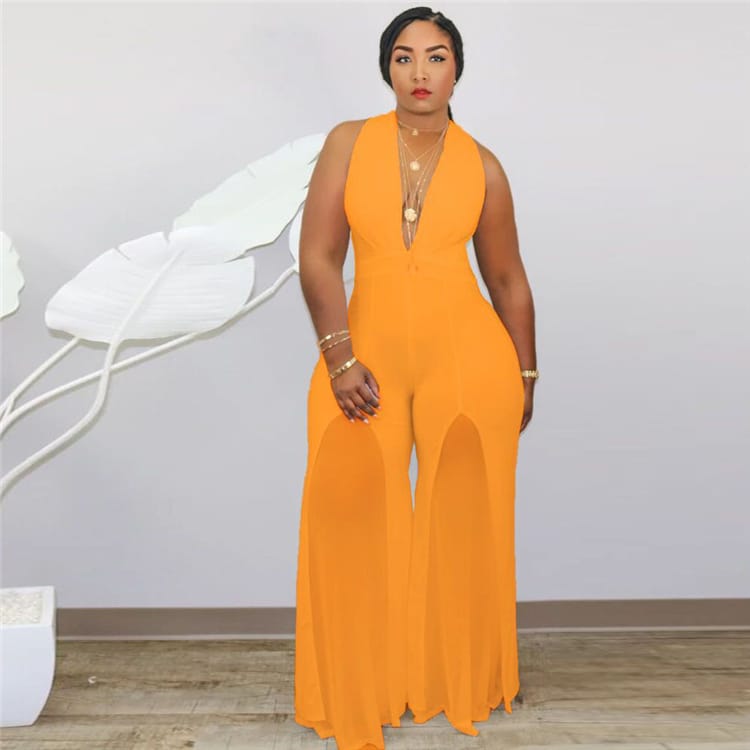 Levoire | encolure sans manches en voile ORANGE