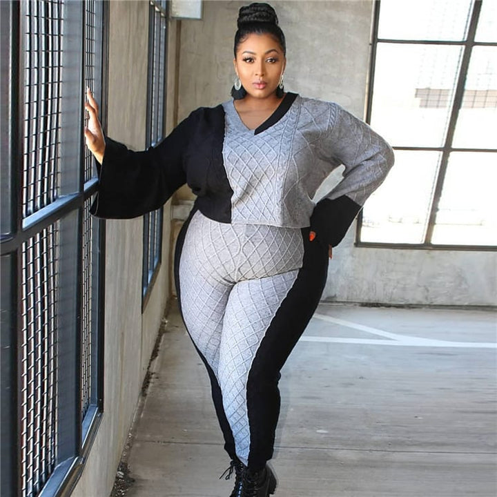 Levoire | Ensemble à capuche à manches longues et pantalon NOIR GRIS