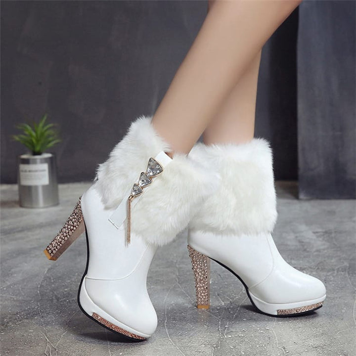 Levoire | chaussures en liège teddy et strass BLANC