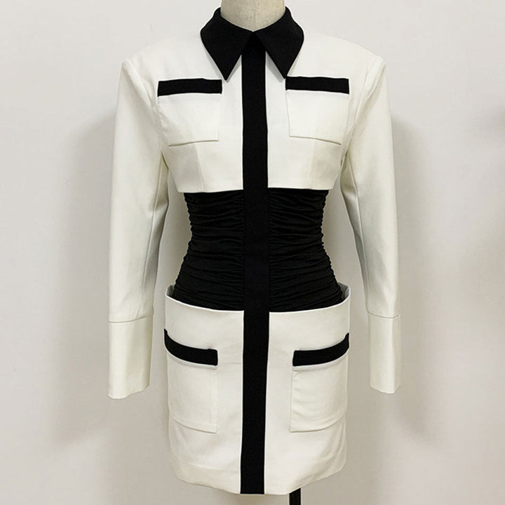Levoire | Paillettes Enfoncées Cols Sans Manches Robes Mini Blanc (Aucun paillette)