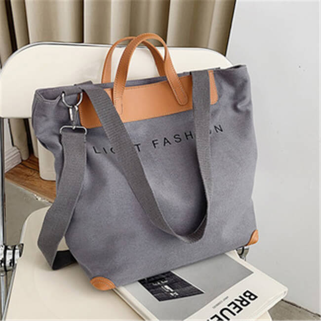 Levoire | style Cabas Grande Capacité Lettre Imprimée Tissu Patchwork