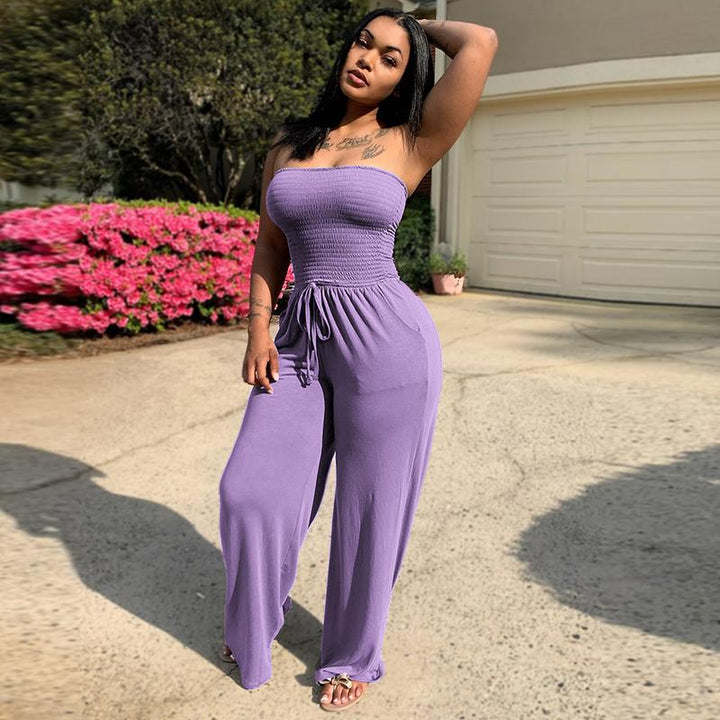 Levoire | unicolore bustier-pantalons VIOLETTI