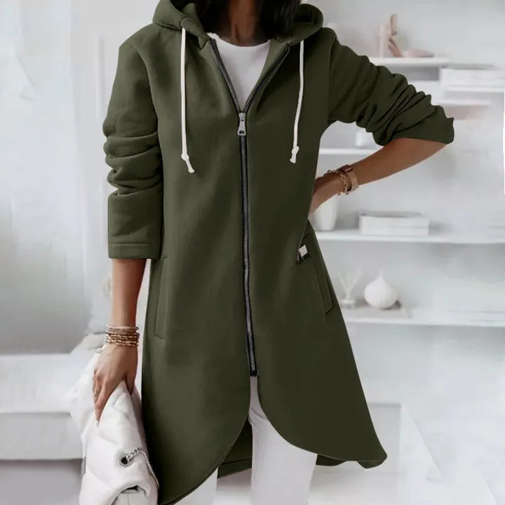 Levoire | Sweat à capuche Doublure chaude Manches longues Vert khaki