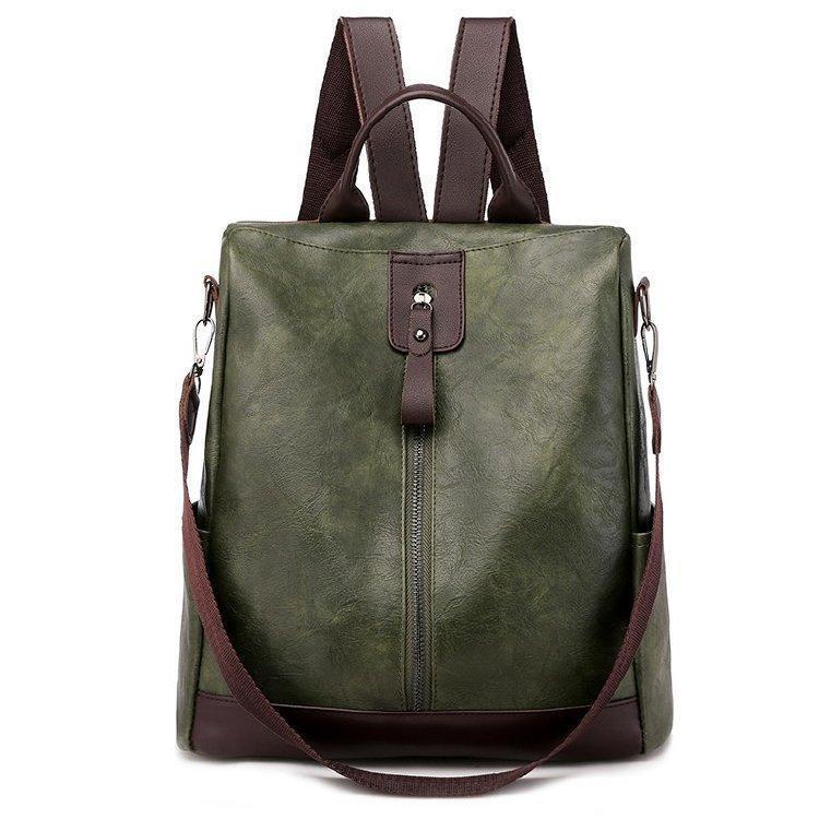 Levoire | Sac À Dos En Cuir Spacieux Et Polyvalent Avec Une Grande Capacité Vert