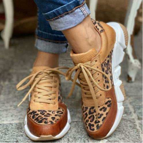 Levoire | Baskets À Imprimé Léopard Marron