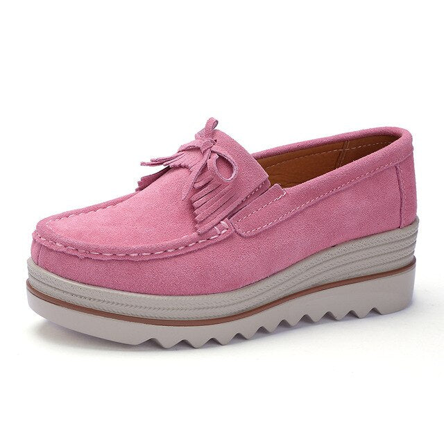 Levoire | Modernes Chaussures De Loisirs Pour Femmes Avec Semelle Douce Quaste - Rose